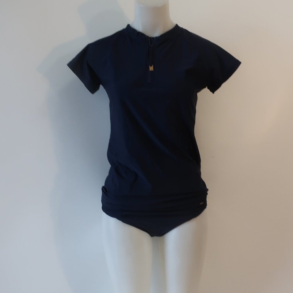 NWT Womens SR Swim (Snapper Rock) Blue Rashguard (L), Bottom (M) (SPF 50 +)